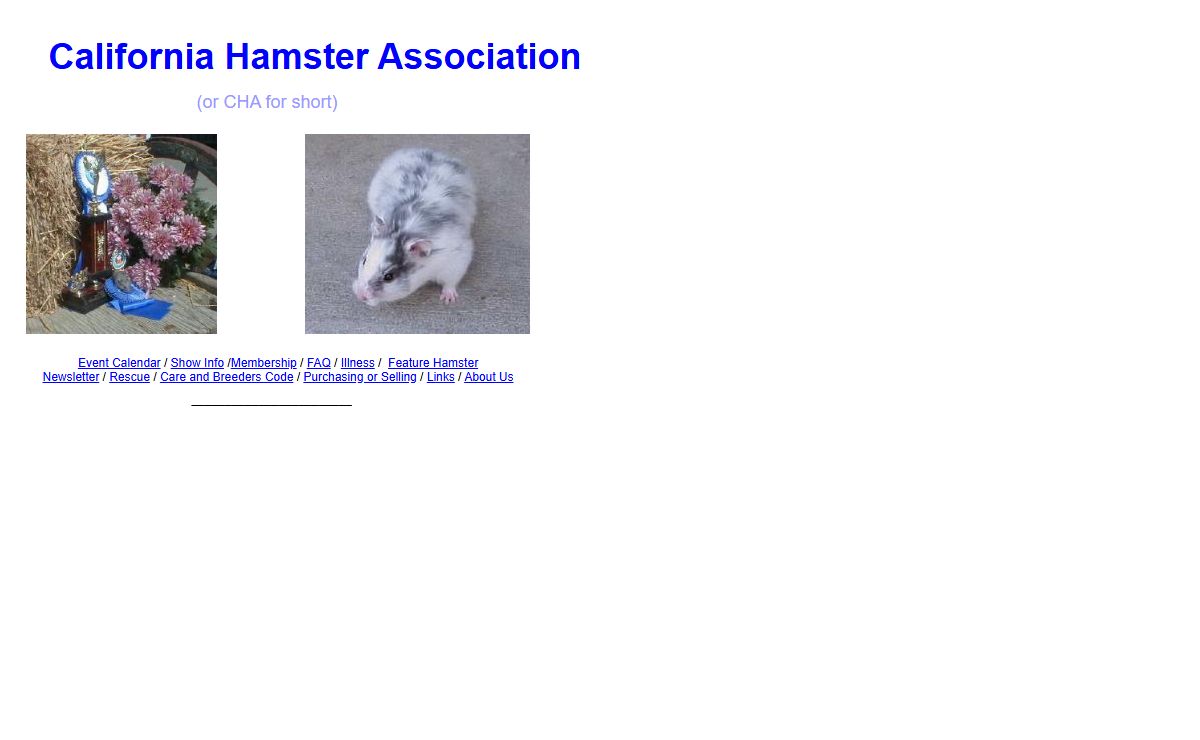 California Hamster Association