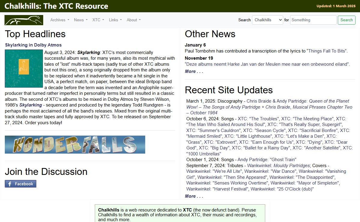 Chalkhills: The XTC Resource