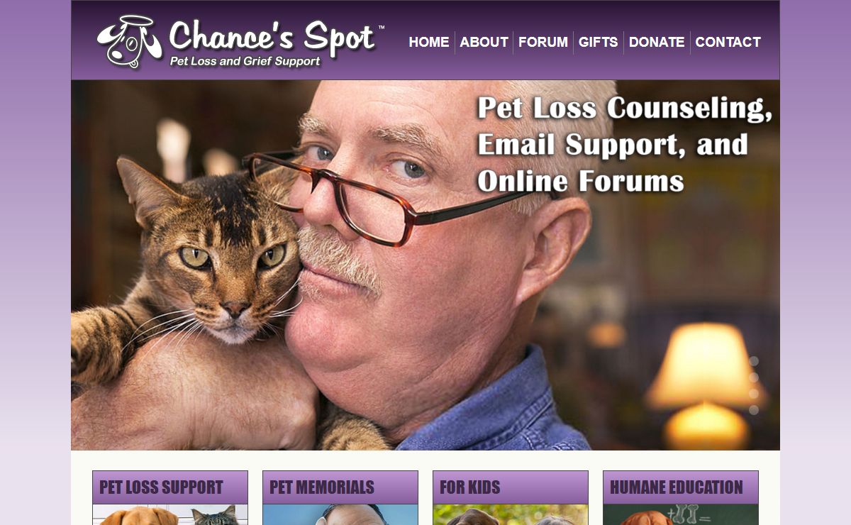 Pet Loss Support, Groups and Forums at Chance's Spot