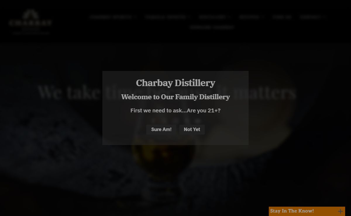 Age Verification - Charbay Distillery