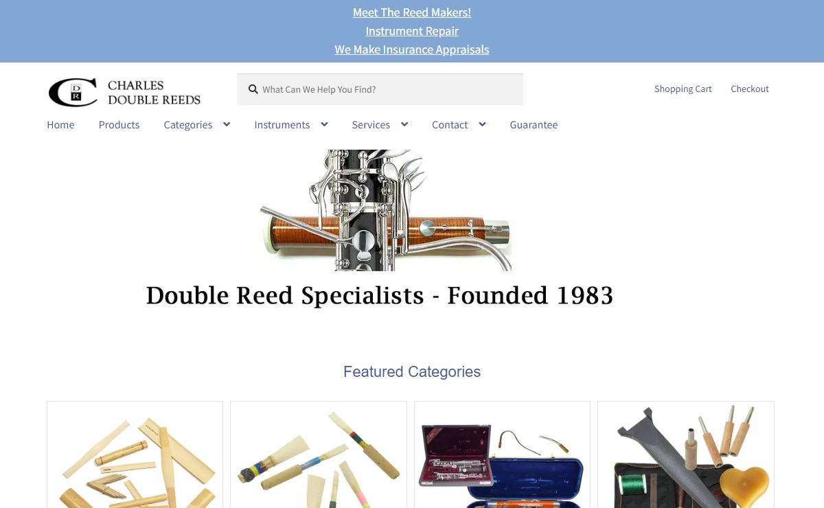Oboe & Bassoon reeds, accessories, instruments, repair, appraisals, and consignment services.