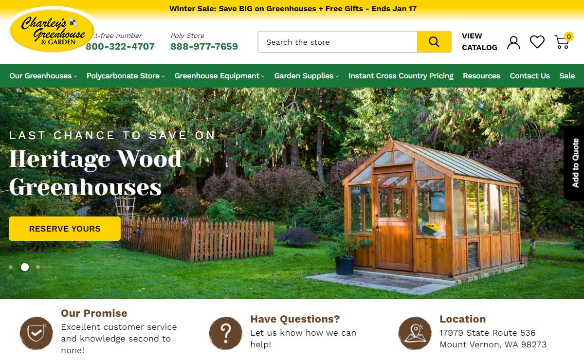 Buy Premium Quality Backyard Greenhouses and Garden Supplies