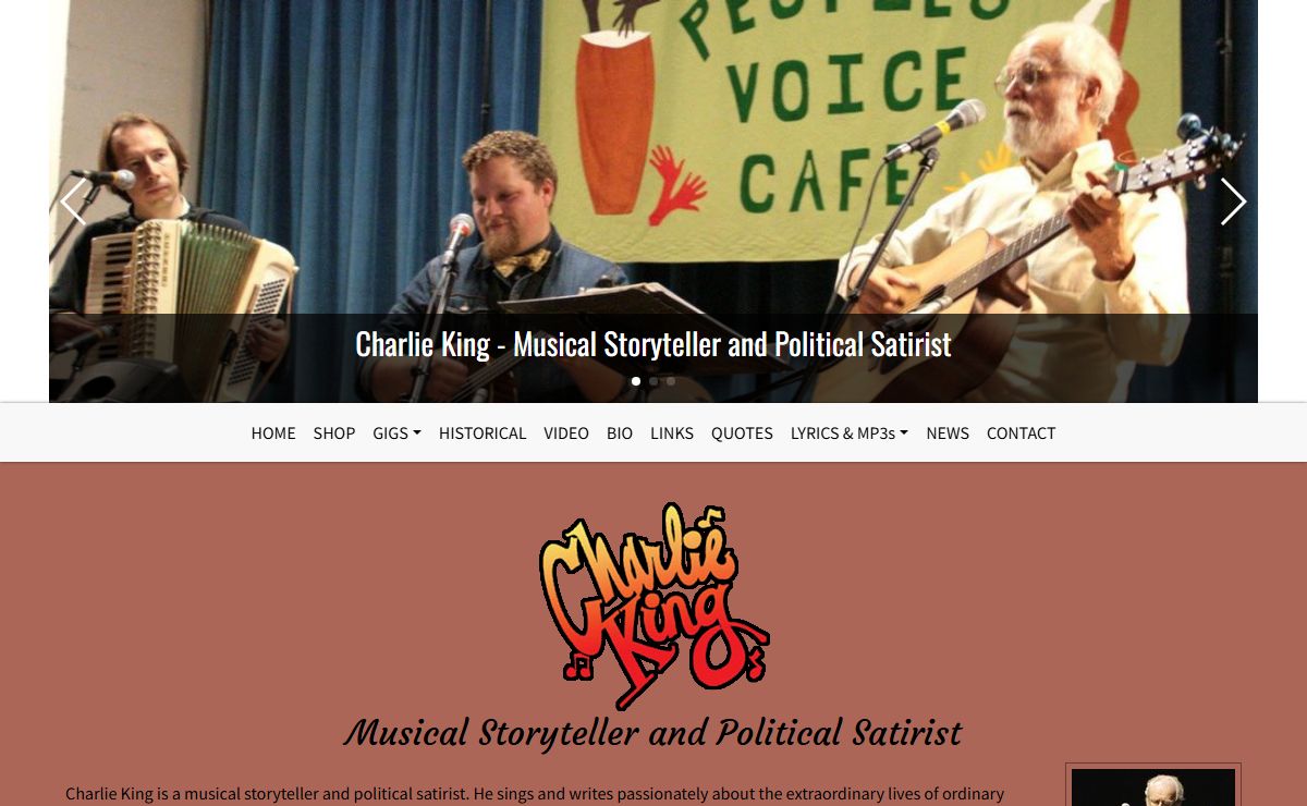 Charlie King Musical Storyteller and Political Satirist