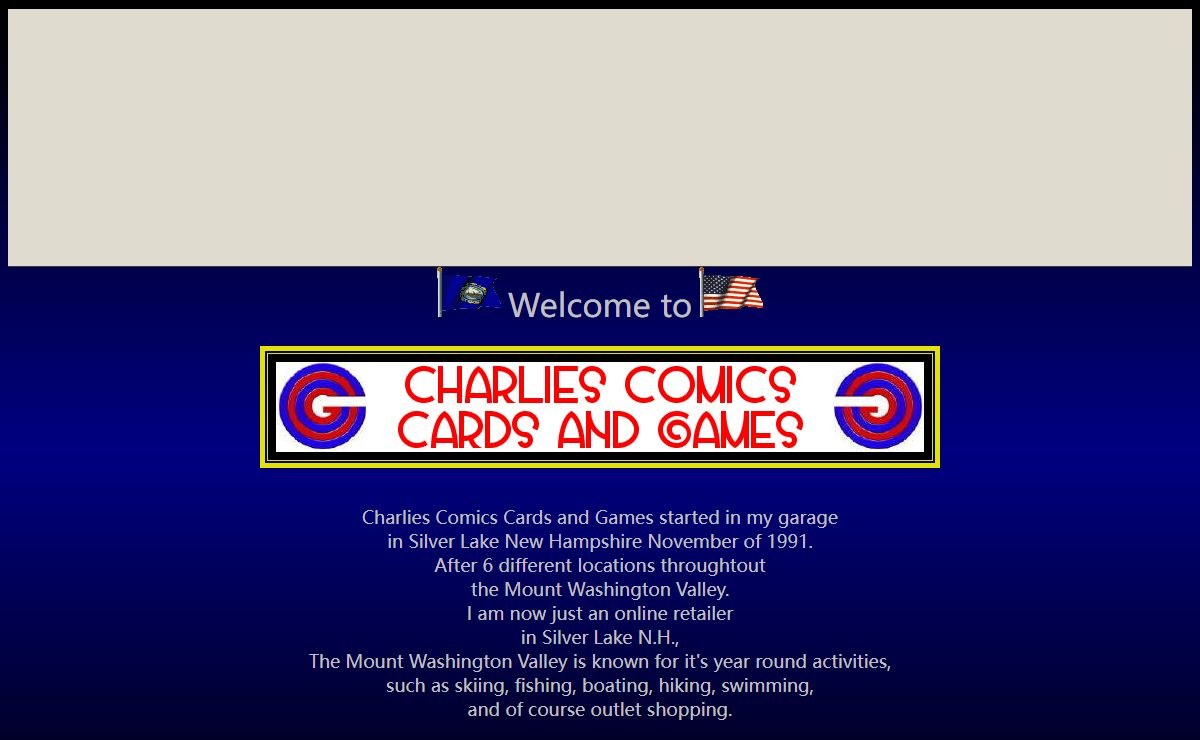 CHARLIES COMICS CARDS AND GAMES