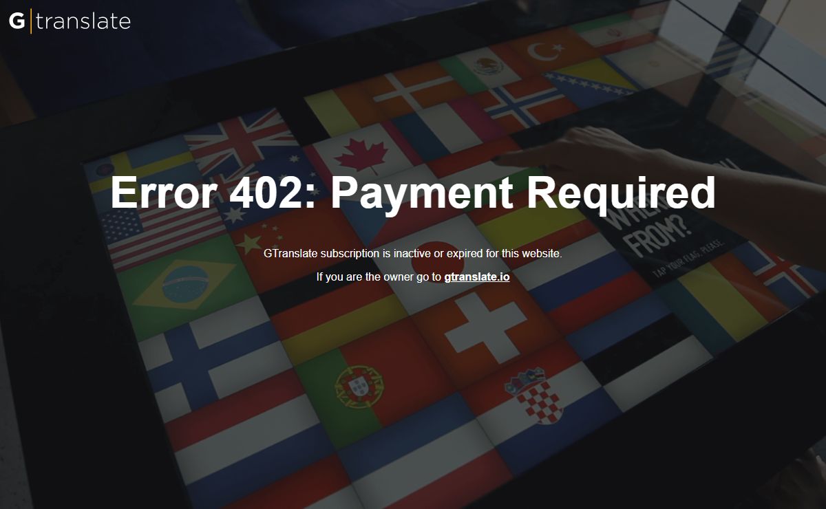 GTranslate - Error 402: Payment Required