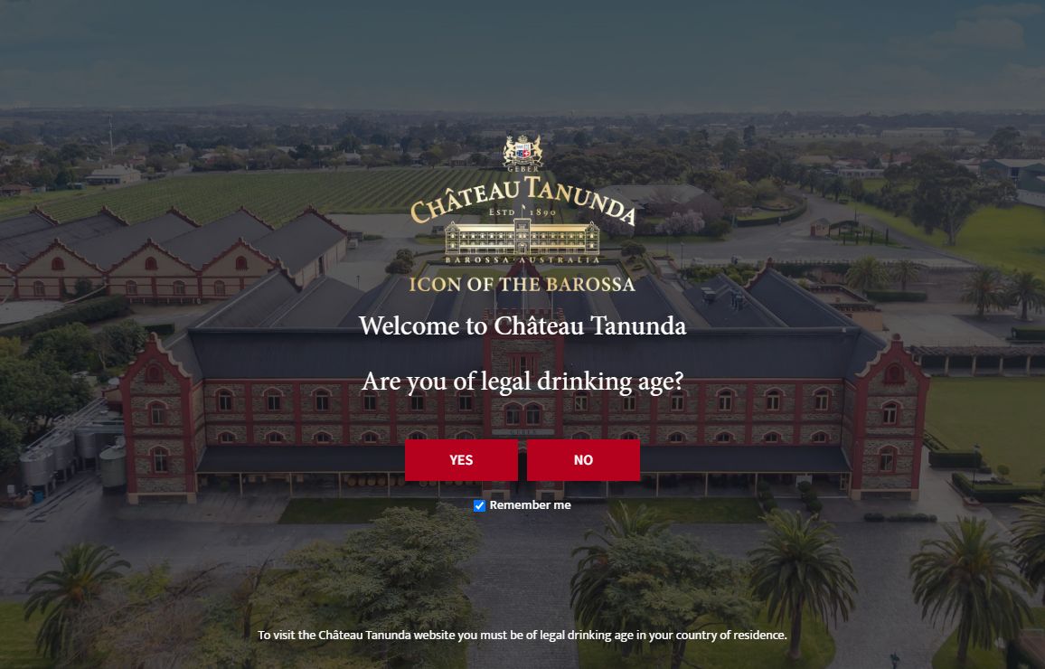 Age Verification - Château Tanunda