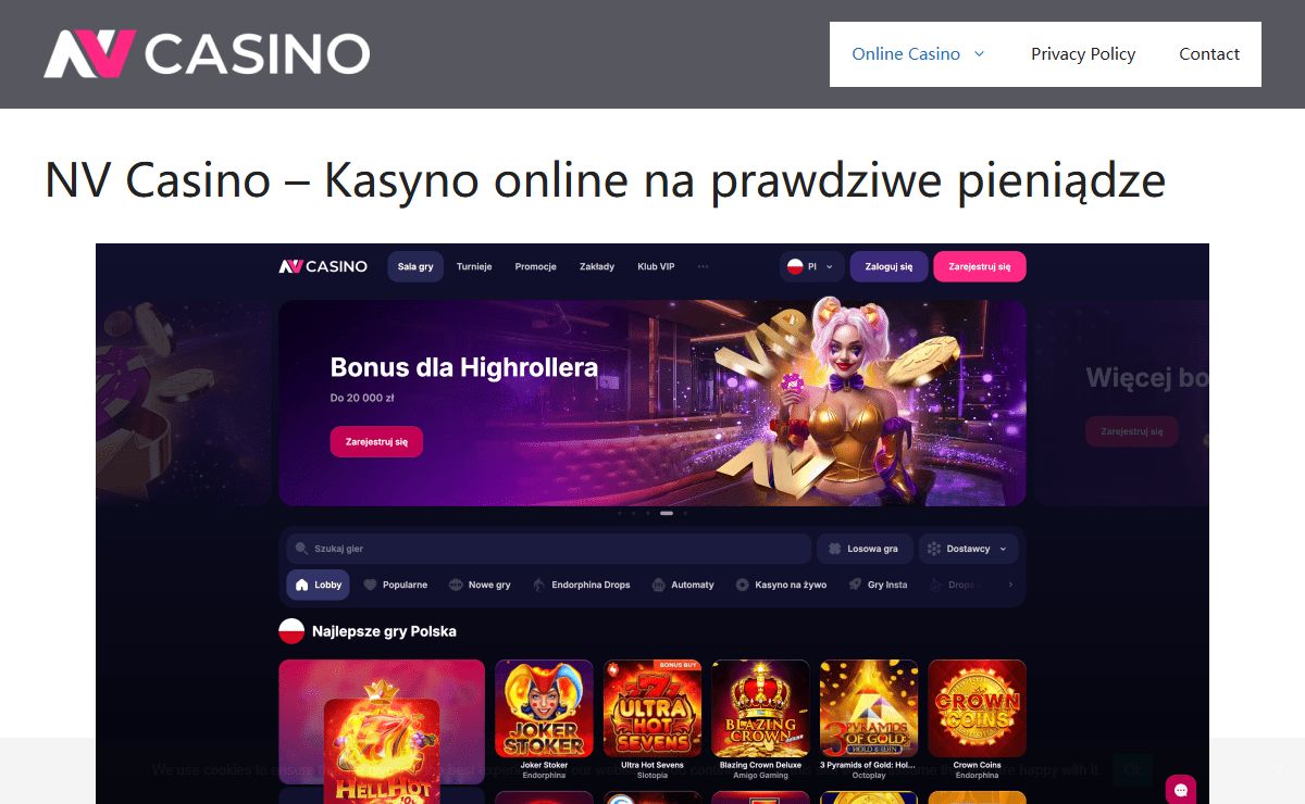 NV Casino - Kasyno online na prawdziwe pieniądze - NV Casino