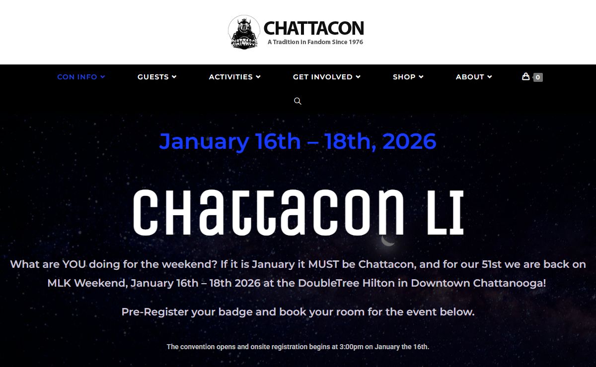 Chattacon – A Tradition in Fandom Since 1976