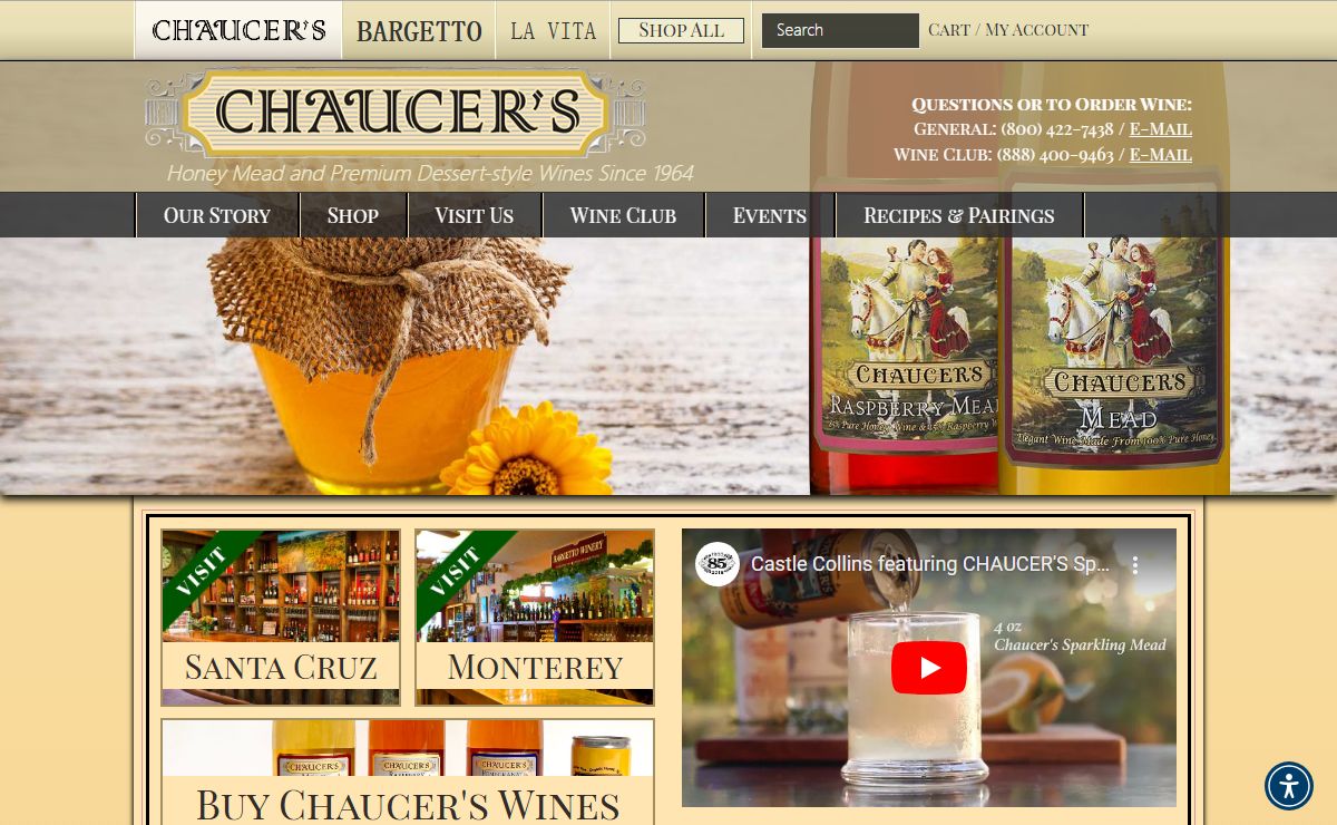 Chaucer's – Honey Mead and Premium Dessert-style Wines Since 1964