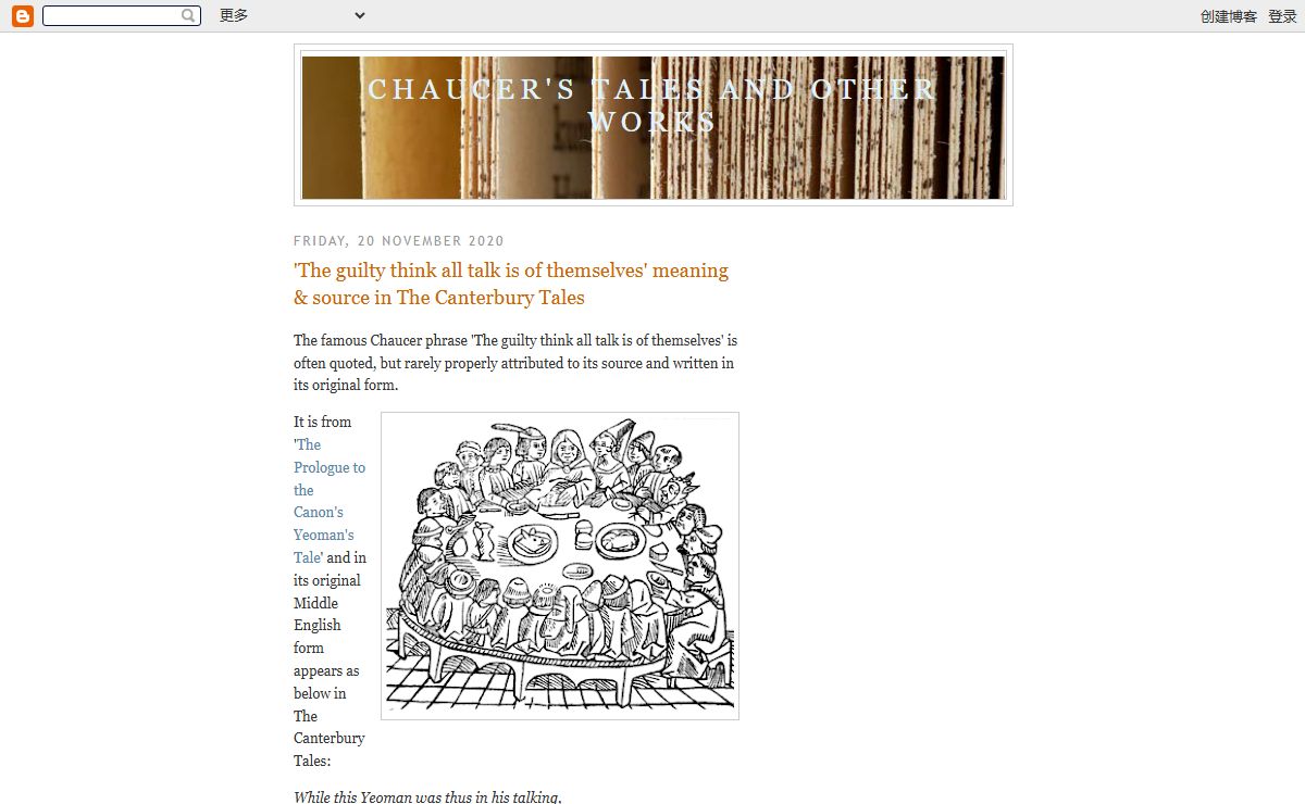 Chaucer's Tales and other works