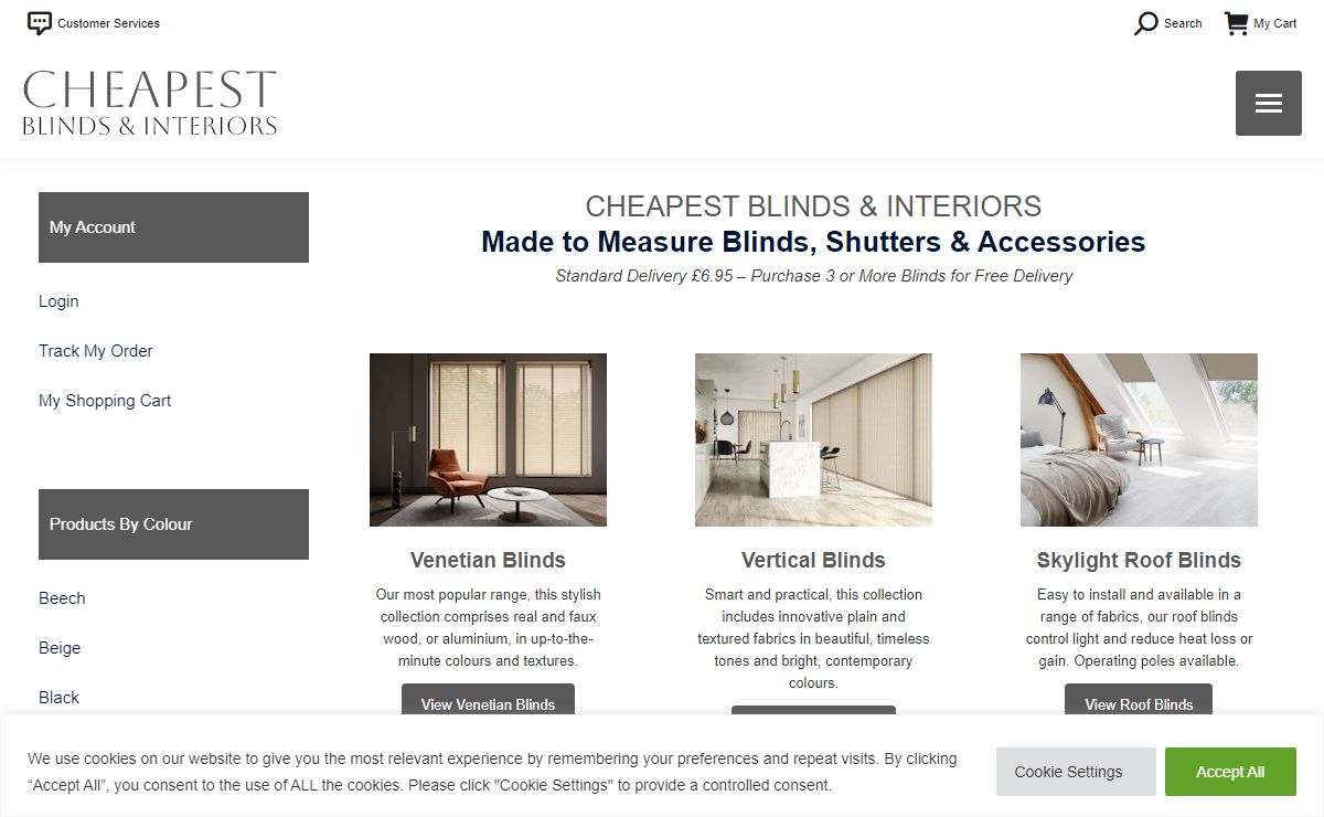 Cheapest Blinds & Interiors Ltd – Cheap Prices & Top Quality Products