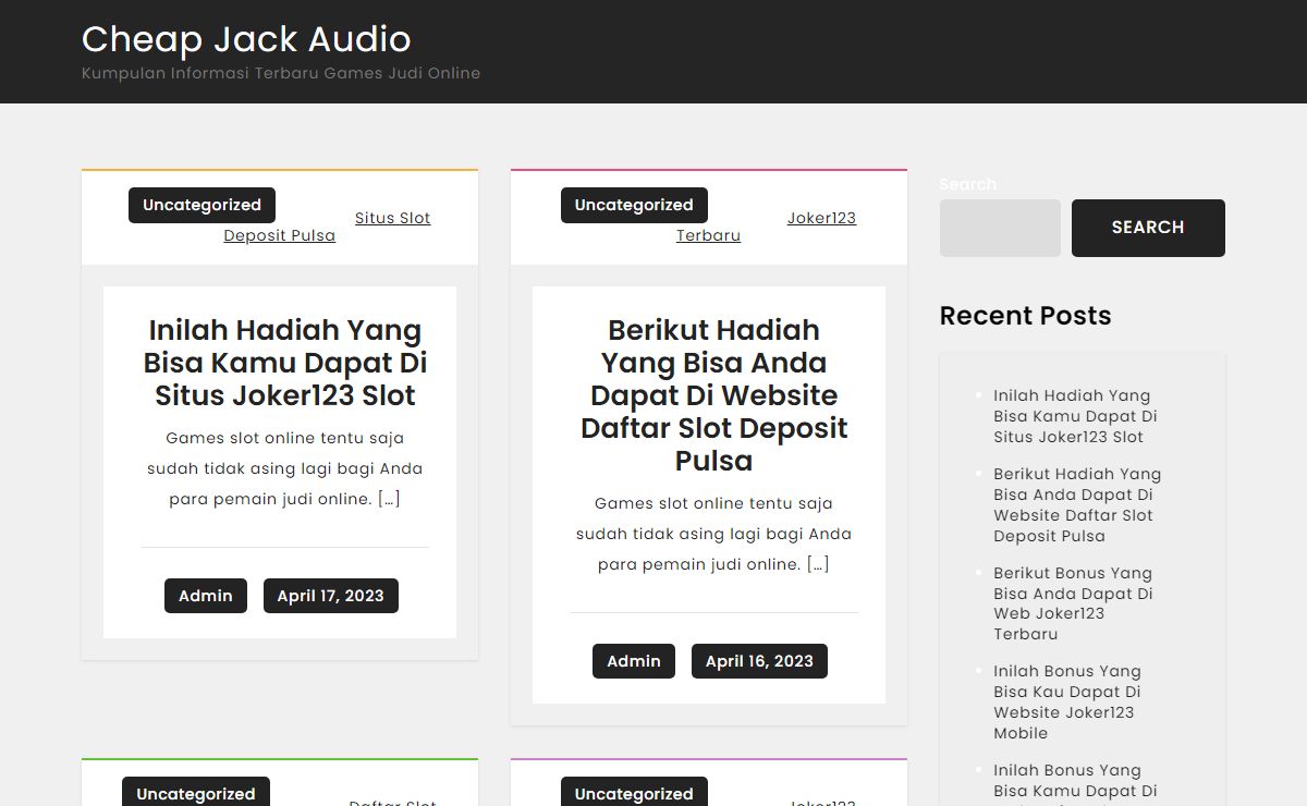 Cheap Jack Audio – Kumpulan Informasi Terbaru Games Judi Online