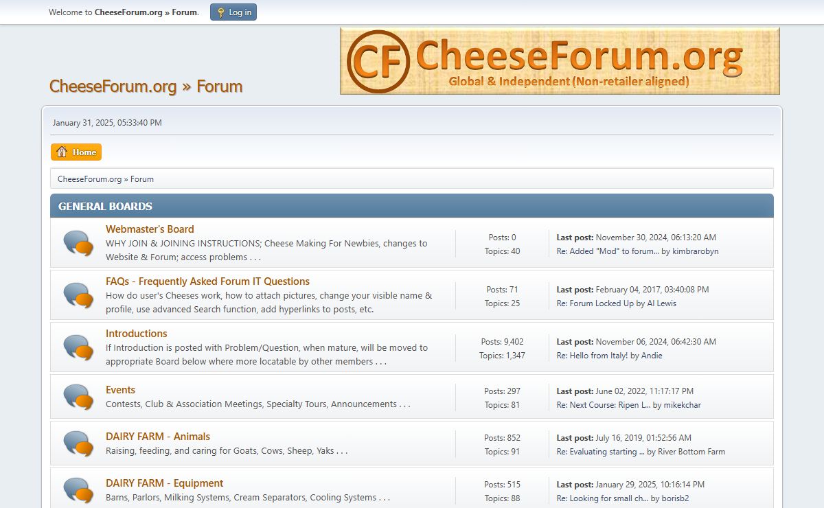 CheeseForum.org » Forum - Index
