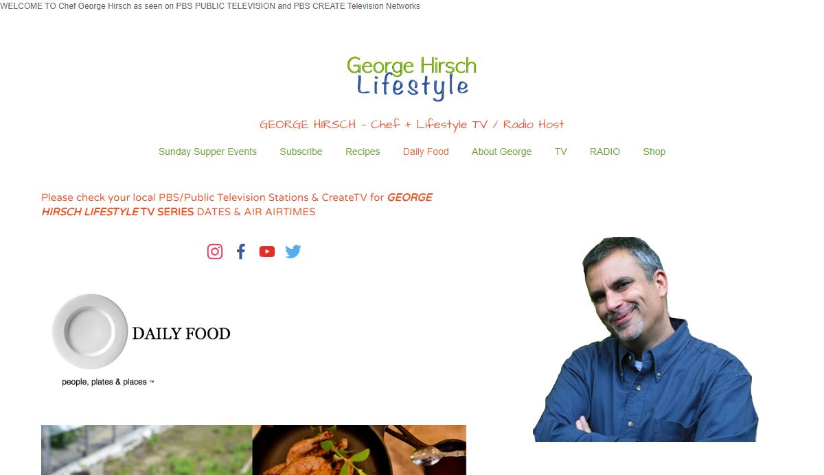 George Hirsch - Chef and Lifestyle TV / Radio Host - chefgeorgehirsch.com—official website
