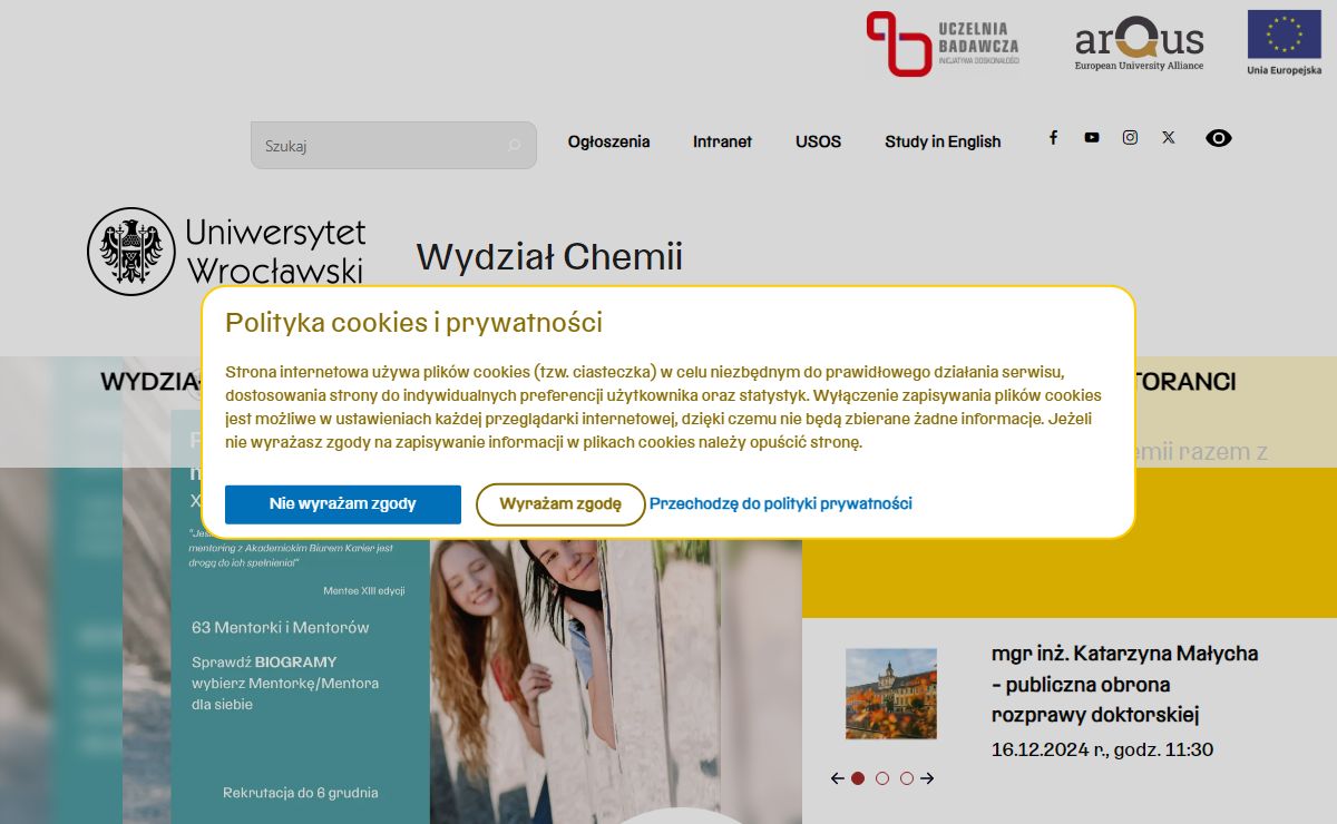 Strona Główna - Wydział Chemii