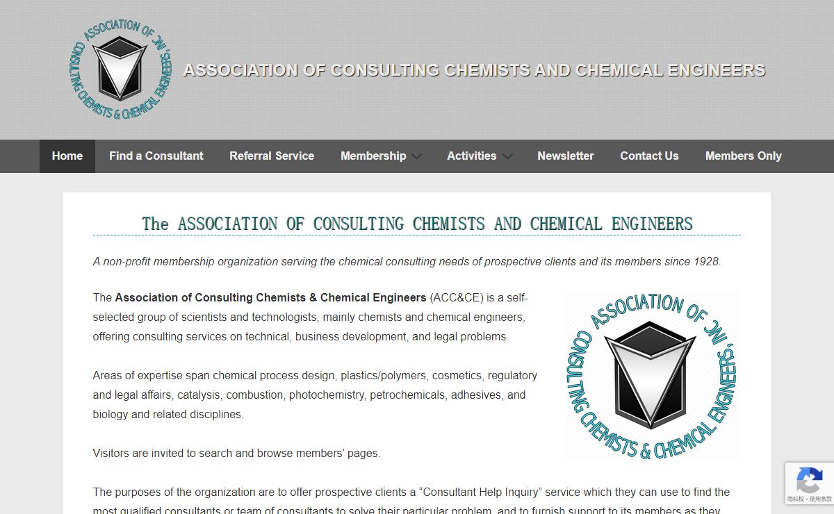 Home - ASSOCIATION OF CONSULTING CHEMISTS AND CHEMICAL ENGINEERS