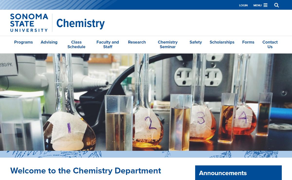 Chemistry at Sonoma State University