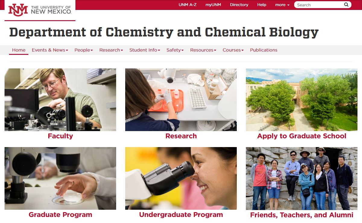 Department of Chemistry and Chemical Biology | The University of New Mexico
