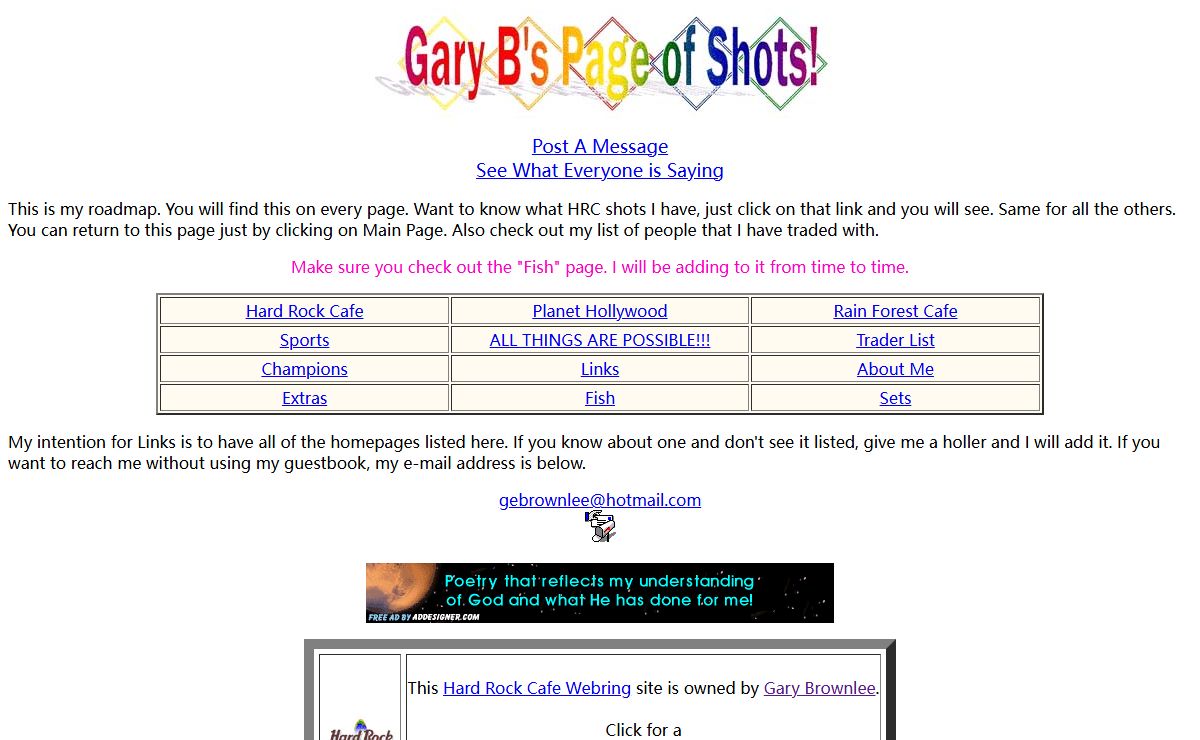 Gary B's Page of Shots!