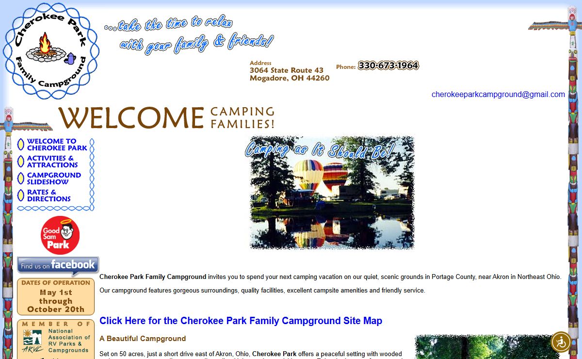 Akron Ohio Camping | RV Park | Campground - Cherokee Park