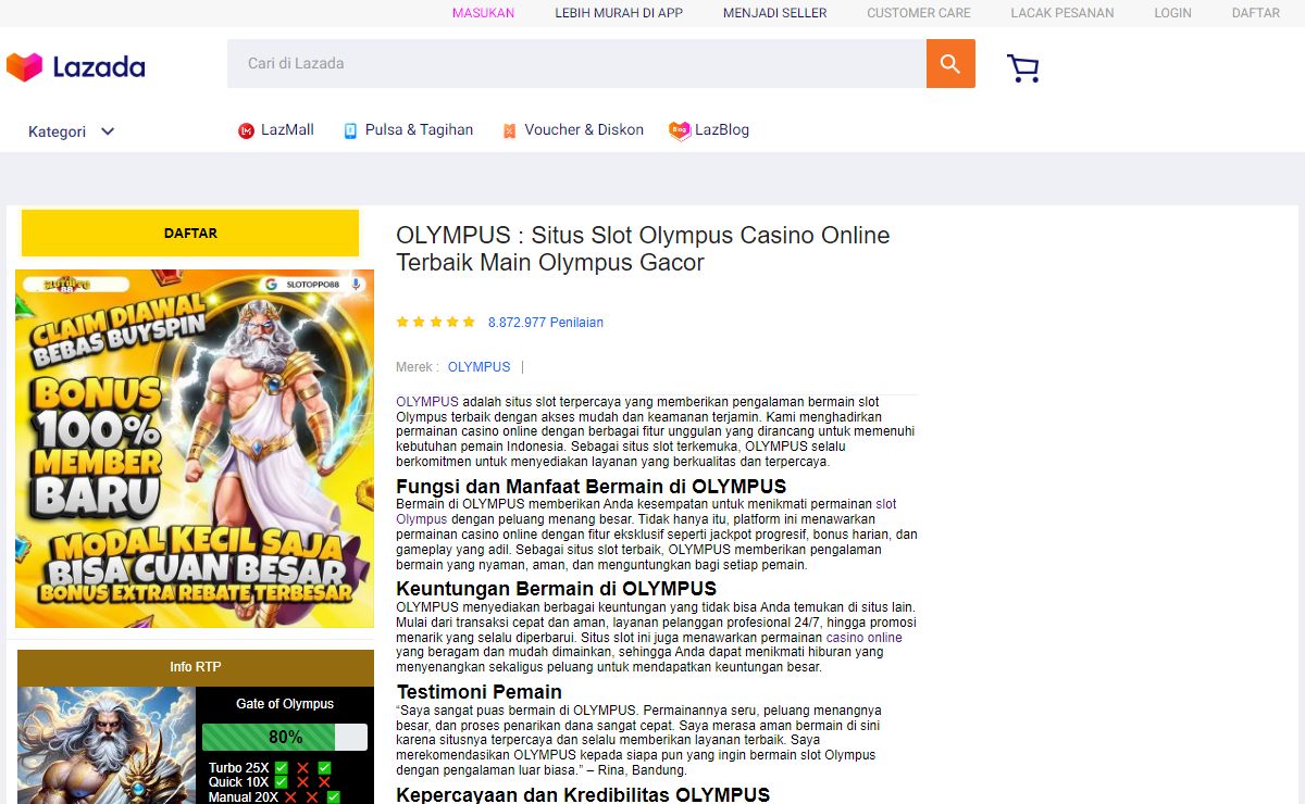OLYMPUS : Situs Slot Olympus Casino Online Terbaik Main Olympus Gacor