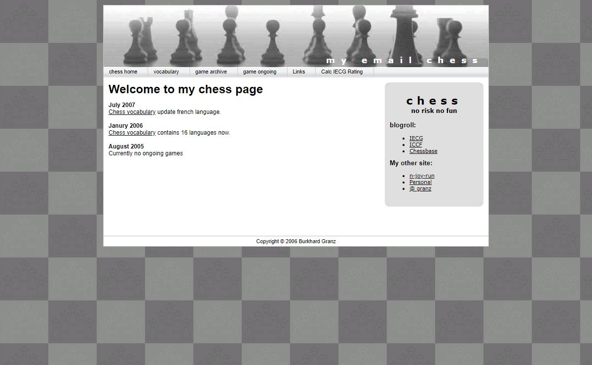 Burkhard Granz: My eMail Chess Site