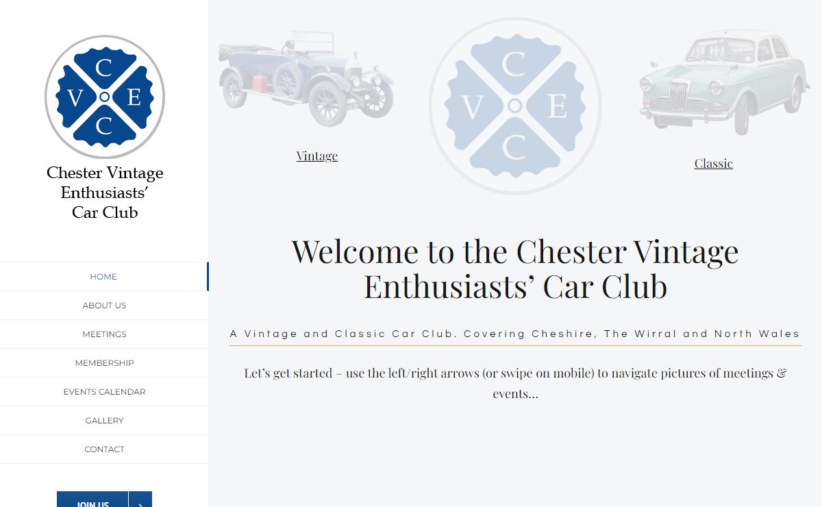 Chester Vintage Enthusiasts' Car Club – To further interest in Vintage, Post Vintage & Classic motoring and motor sport