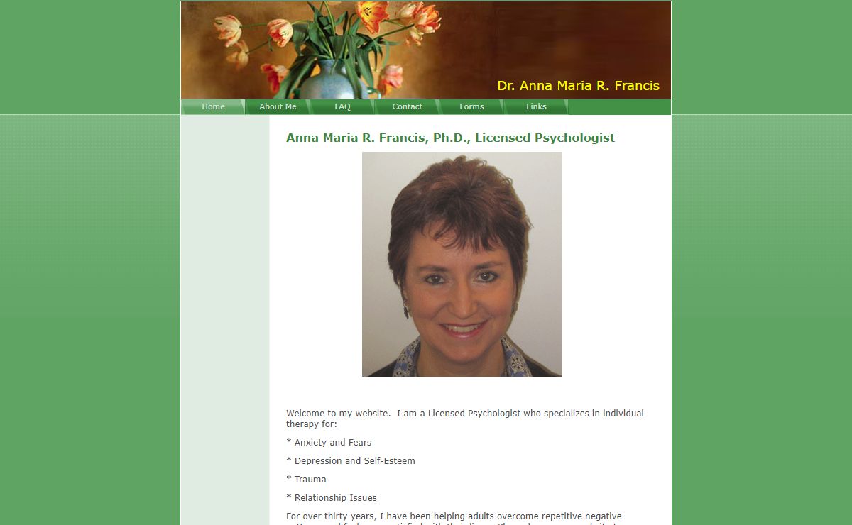 Home - Dr. Anna Maria Francis, Chevy Chase/ Arlington Psychologist