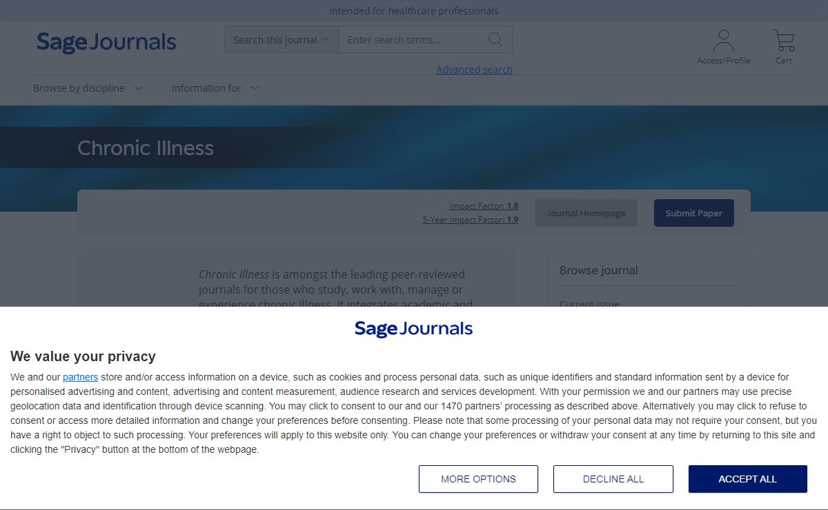 Chronic Illness: Sage Journals