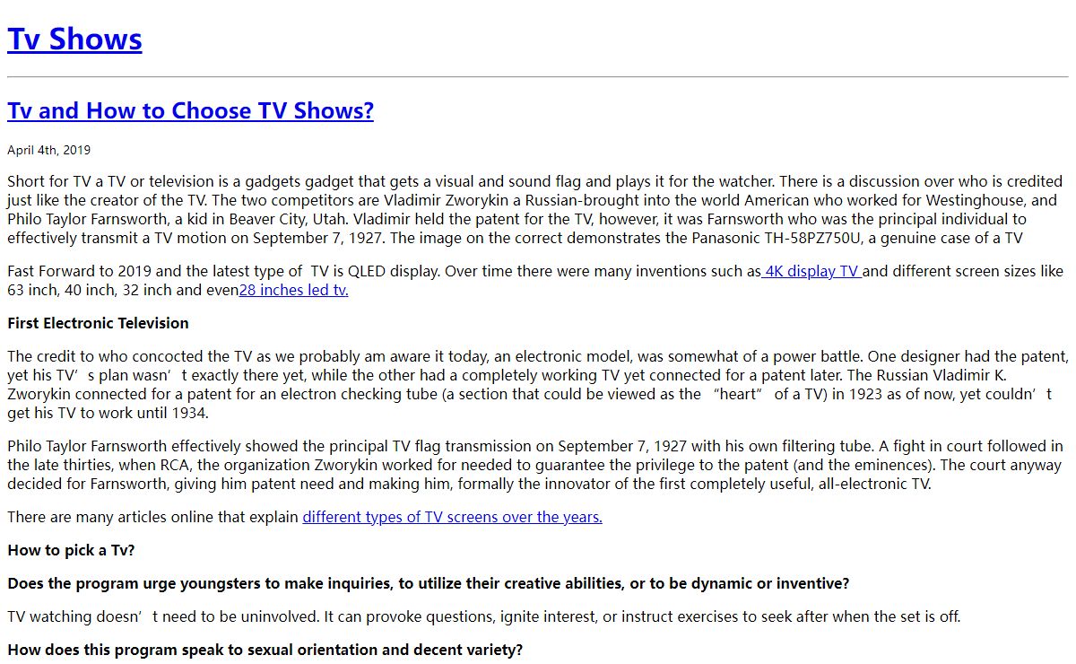 Tv Shows