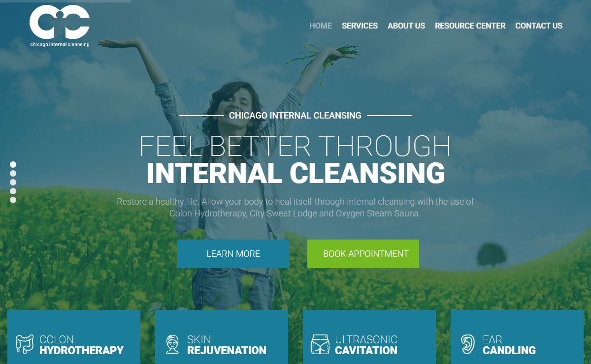 Colon Hydrotherapy, Sweat Lodge, Oxygen Sauna, Ultrasonic Cavitation and Ear Candling