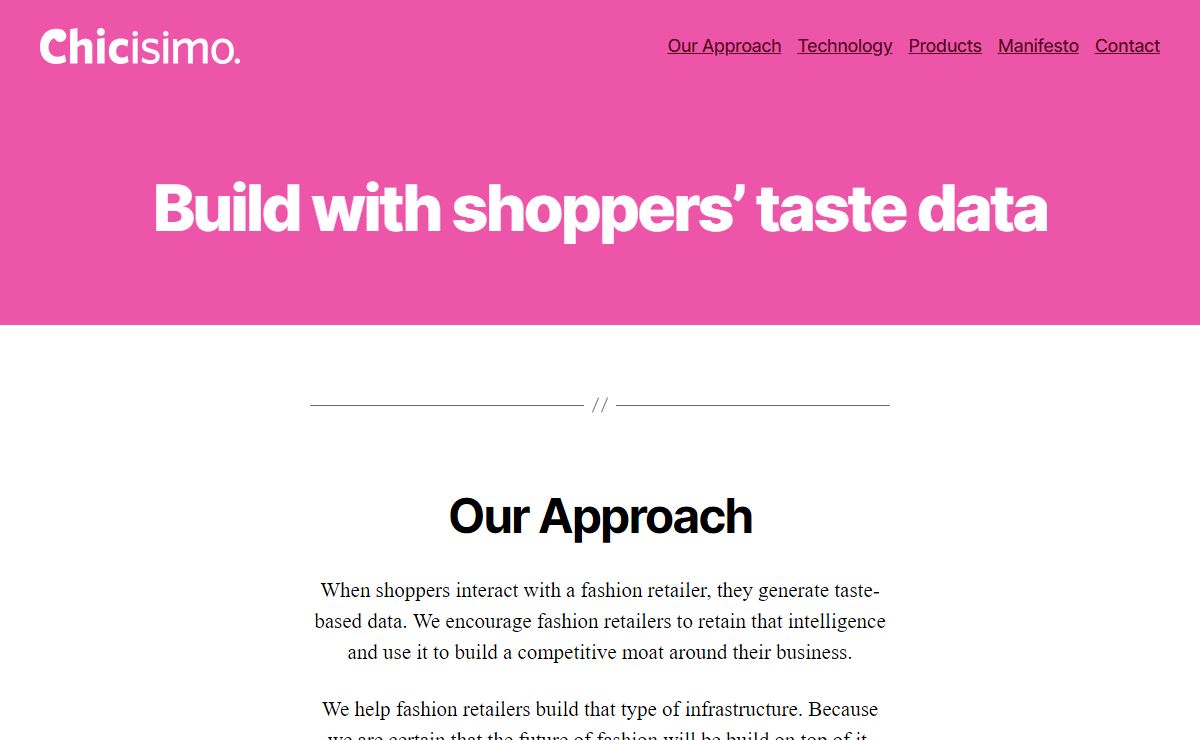 Chicisimo - Build with fashion shoppers' taste data