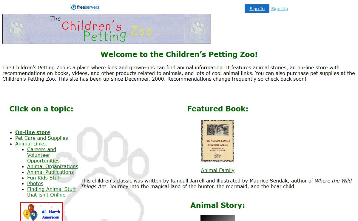 The Children's Petting Zoo: Pet and Animal Information and Gifts for Kids and Grown-ups