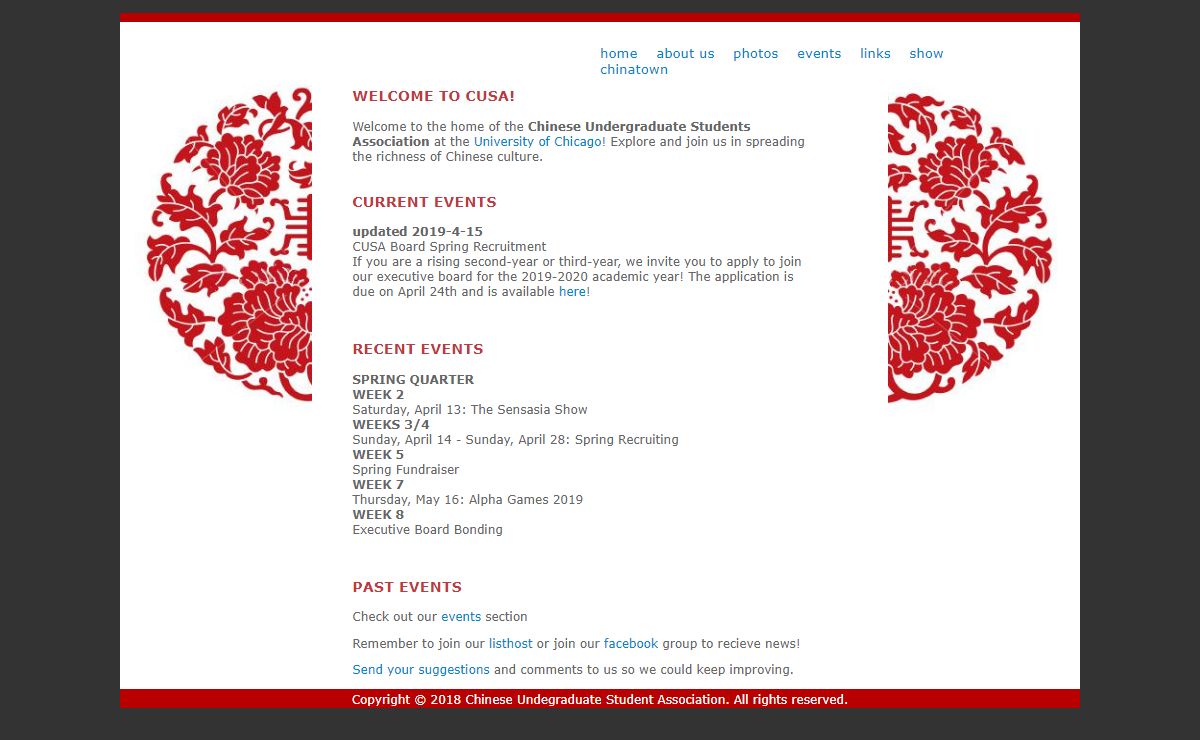 University of Chicago Chinese Undegraduate Student Association