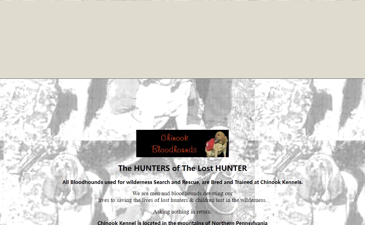 CHINOOK BLOODHOUNDS-The HUNTERS of The Lost HUNTER