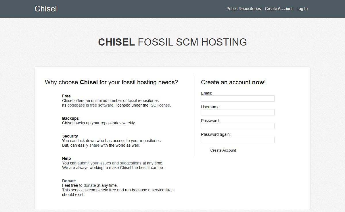 Chisel - Fossil SCM Hosting