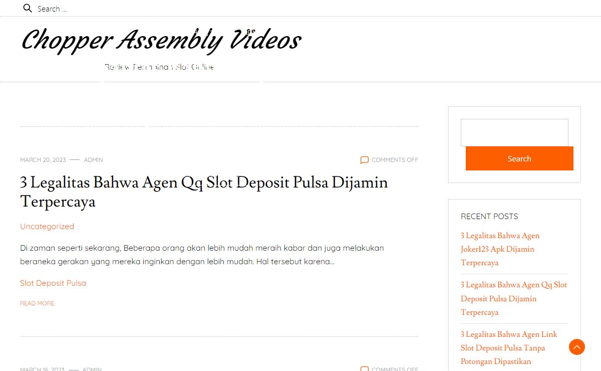 Chopper Assembly Videos – Review Permainan Slot Online
