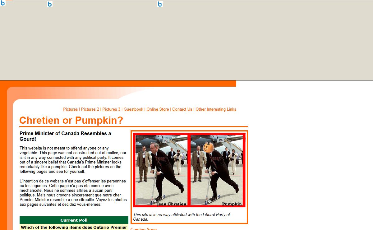 Chretien or Pumpkin?