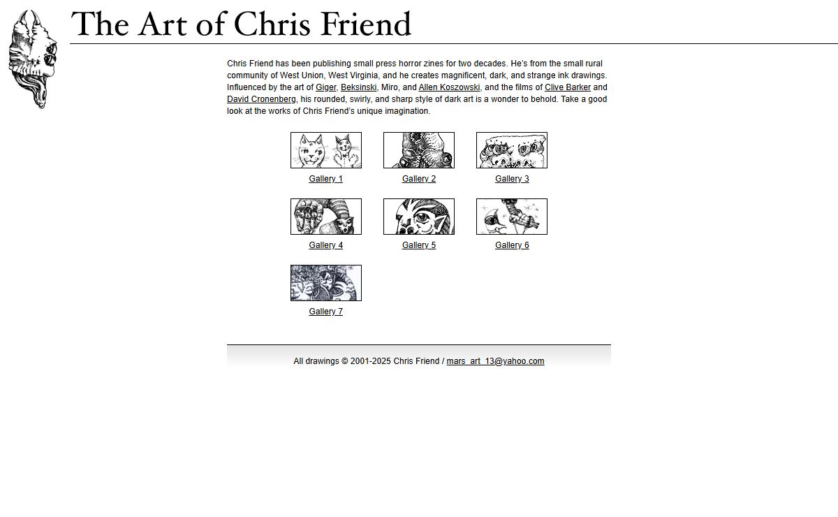 Chris Friend’s Dark and Strange Drawings