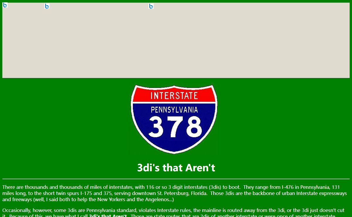 3dis that Aren't--State Route Spurs and Loops