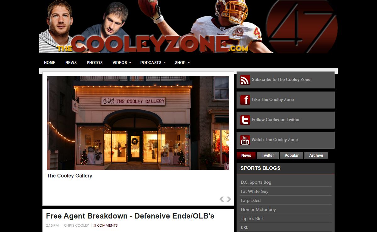 The Official Blog of Chris Cooley