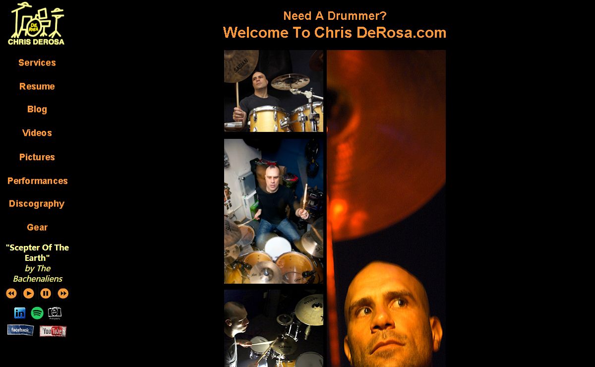 Chris DeRosa Live Recording Drum Tracks Session Drummer