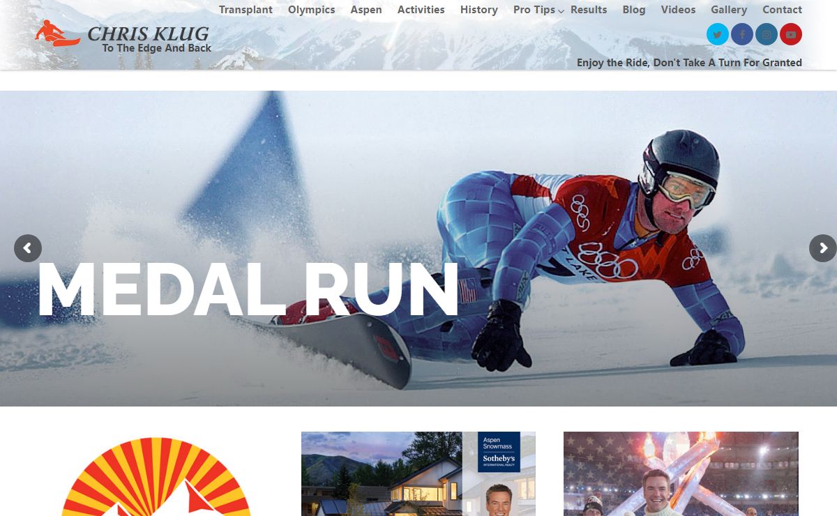 :::Chris Klug::: Professional Snowboarder Aspen, Colorado