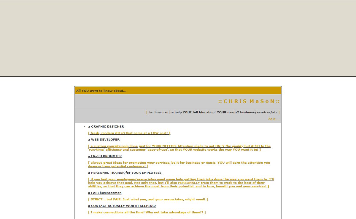 ALL YoU WaNT To KNoW aBoUT CHRiS MaSoN