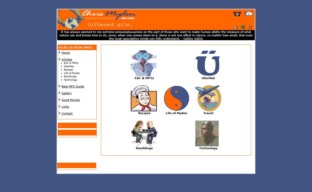 Chris Myden dot com
