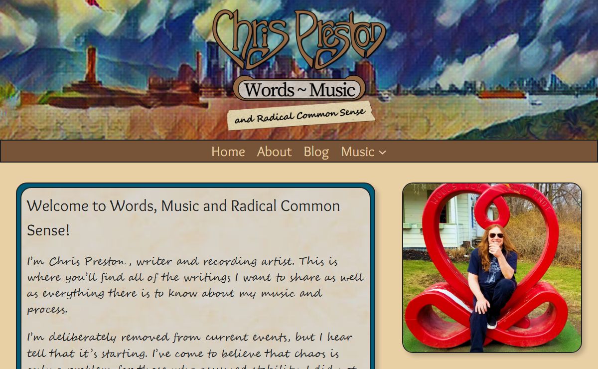 Chris Preston – Words, Music and Radical Common Sense