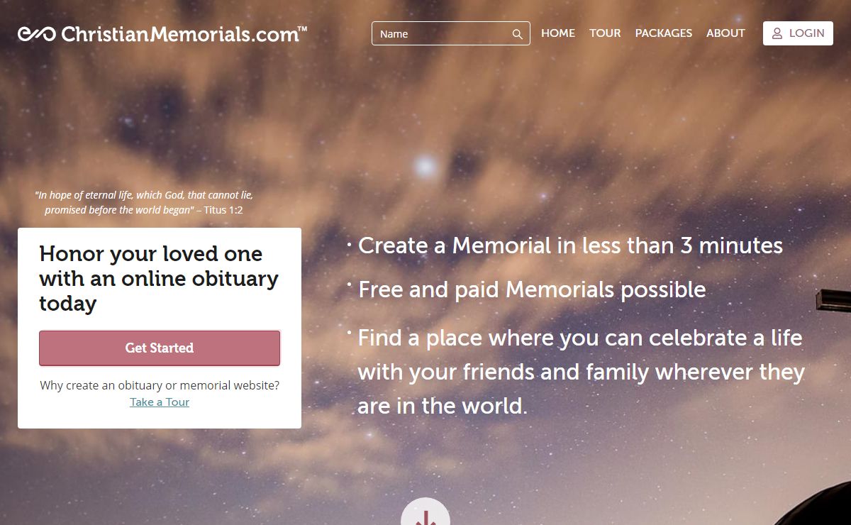 Online memorials - Christian Memorials