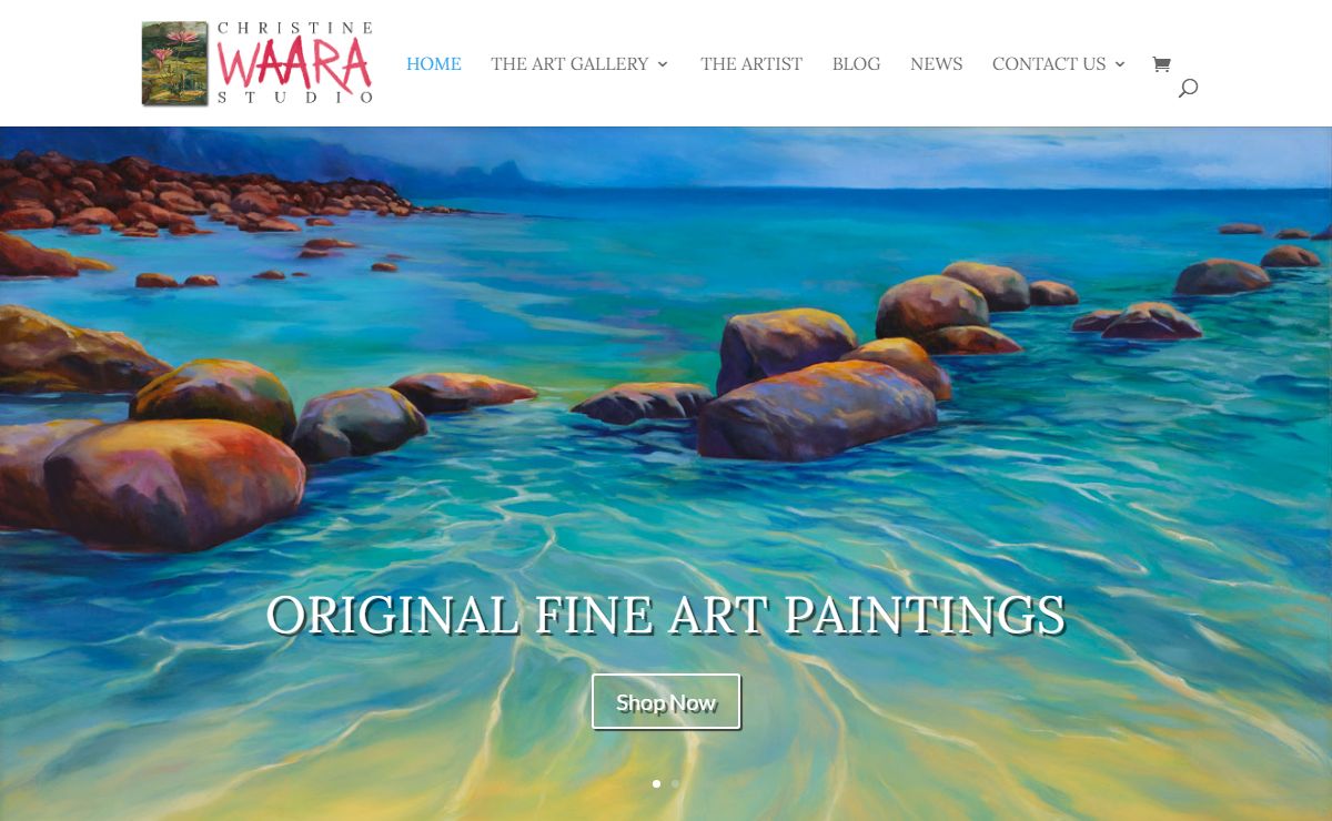 Maui Artist Christine Waara Fine Art Studio - Original fine art watercolors, oils, pastels, oil pastels, and encaustics