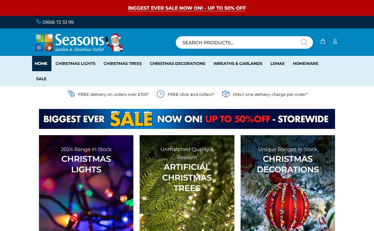Christmas Decorations, Lights, Trees | Seasons Christmas Outlet