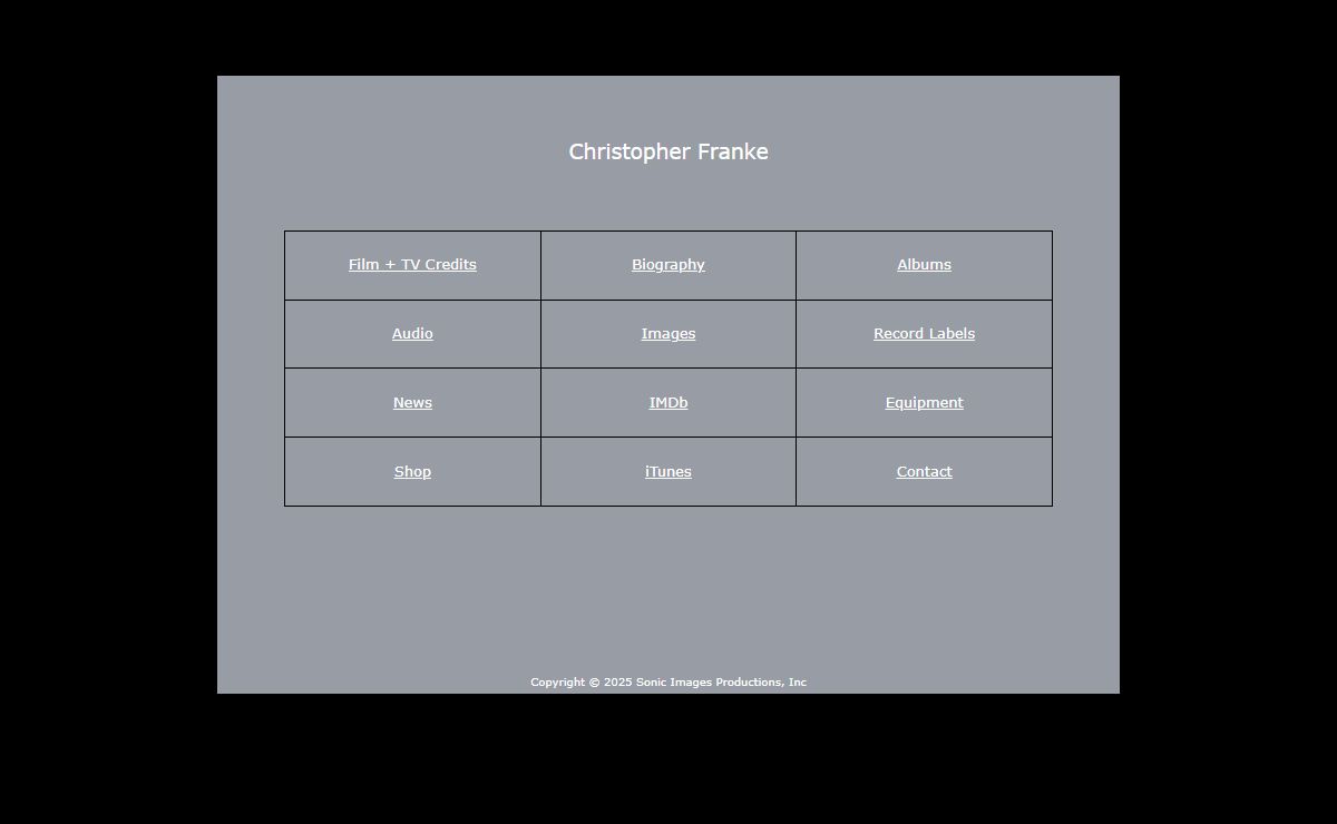 Christopher Franke - Official Website